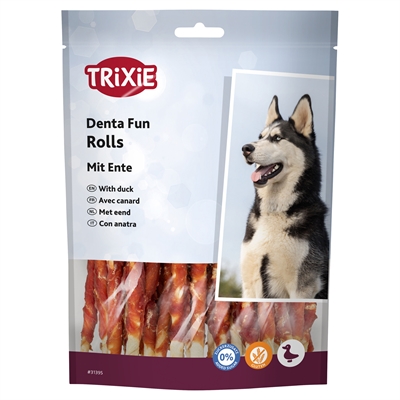 Trixie Denta Fun Duck Chewing Rolls - 240 g 12 cm