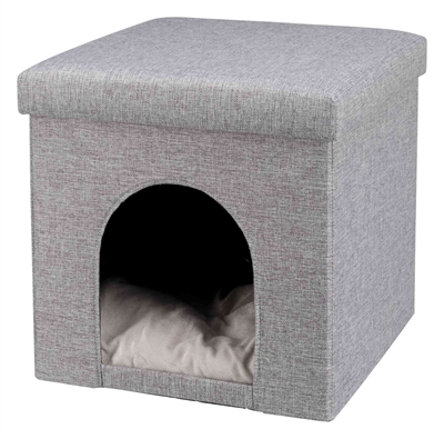 Trixie Poef Kattenmand Relax-Iglo Alois Grijs - 40 x 40 x 38 cm