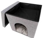 Trixie Poef Kattenmand Relax-Iglo Alois Grijs - 40 x 40 x 38 cm