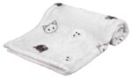Trixie Deken Mimi Softpluche Lichtgrijs - 70 x 50 x 3 cm