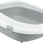 Trixie Kattenbak Primo Met Rand Grijs / Wit - Xxl 71 x 56 x 25 cm