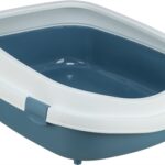 Trixie Kattenbak Primo Met Rand Blauw / Wit - Xxl 71 x 56 x 25 cm