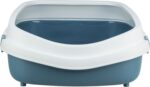 Trixie Kattenbak Primo Met Rand Blauw / Wit - Xxl 71 x 56 x 25 cm