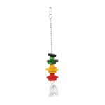 Trixie Vogelspeelgoed Aan Ketting Met Touw / Hout Meerkleurig - 30 cm