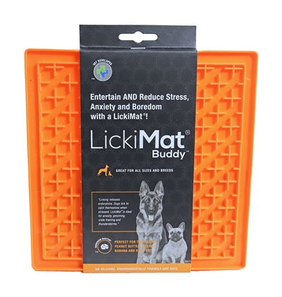 Lickimat Buddy Oranje - 20 x 20 cm