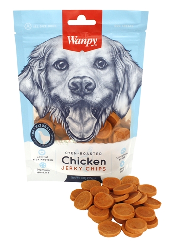Wanpy Oven-Roasted Chicken Jerky Chips - 100 g
