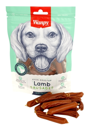 Wanpy Oven-Roasted Lamb Sausages - 100 g