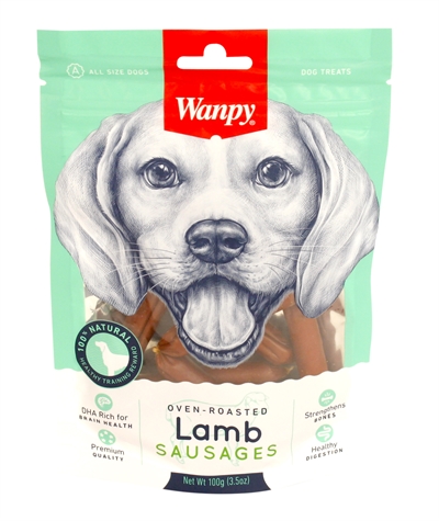 Wanpy Oven-Roasted Lamb Sausages - 100 g