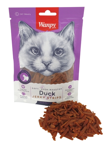 Wanpy Soft Oven-Roasted Duck Jerky Strips - 80 g