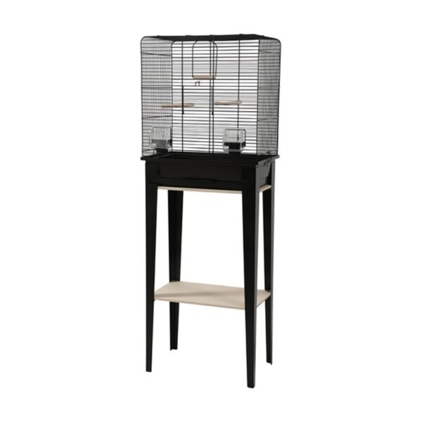 Zolux Vogelkooi Chic Loft Met Meubel Zwart - 124 x 44,5 x 28 cm