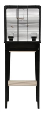 Zolux Vogelkooi Chic Loft Met Meubel Zwart - 124 x 44,5 x 28 cm