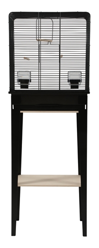 Zolux Vogelkooi Chic Loft Met Meubel Zwart - 124 x 44,5 x 28 cm