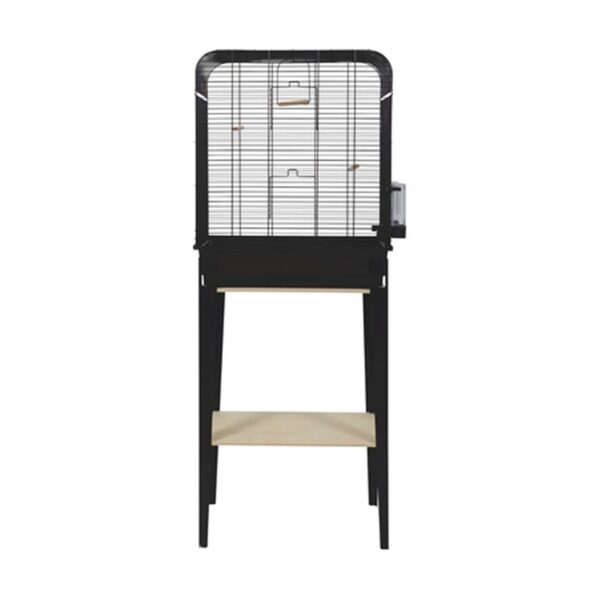 Zolux Vogelkooi Chic Loft Met Meubel Zwart - 134 x 53,5 x 33,5 cm