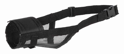 Trixie Muilkorf Polyester Met Gaas Inzet Zwart - L-Xl 24-34 cm