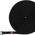 Trixie Hondenriem Sleeplijn Met Rubber Bekleed Zwart - 15 Mtrx1,5 cm