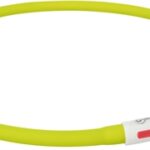 Trixie Lichtgevende Halsband Hond Usb Siliconen Oplaadbaar Groen - 70 x 1 cm