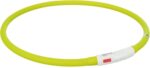 Trixie Lichtgevende Halsband Hond Usb Siliconen Oplaadbaar Groen - 70 x 1 cm