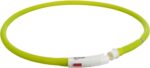 Trixie Lichtgevende Halsband Hond Usb Siliconen Oplaadbaar Groen - 70 x 1 cm