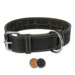 Trixie Halsband Hond Rustic Vetleer Heartbeat Zwart - 38-47 x 4 cm