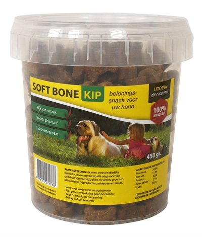 Utopia Diertotaal Soft Bones Kip - 450 g