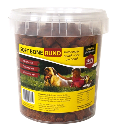 Utopia Diertotaal Soft Bones Rund - 450 g