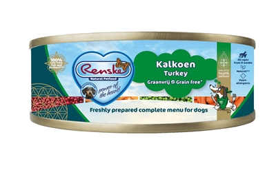 Renske Hond Vers Vlees Kalkoen Graanvrij - 24 x 95 g
