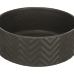 Trixie Voerbak / Drinkbak Wave Keramiek Grijs - 13 cm 400 ml