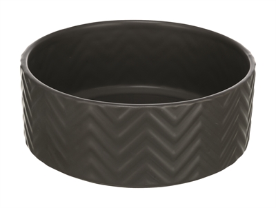 Trixie Voerbak / Drinkbak Wave Keramiek Grijs - 20 cm 1,6 l