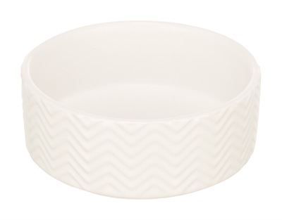 Trixie Voerbak / Drinkbak Wave Keramiek Wit - 13 cm 400 ml