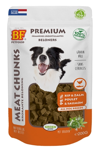 409886.jpg Bf Petfood Meat Chunks Kip En Zalm - 200 g