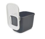 Savic Kattenbak Hop In Antraciet / Wit - 58,5 x 39 x 39,5 cm
