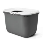 Savic Kattenbak Hop In Antraciet / Wit - 58,5 x 39 x 39,5 cm