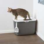 Savic Kattenbak Hop In Antraciet / Wit - 58,5 x 39 x 39,5 cm
