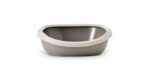 Savic Kattenbak Happy Planet Gizmo Met Rand Mocca / Warmgrijs - 44 x 35,5 x 12,5 cm