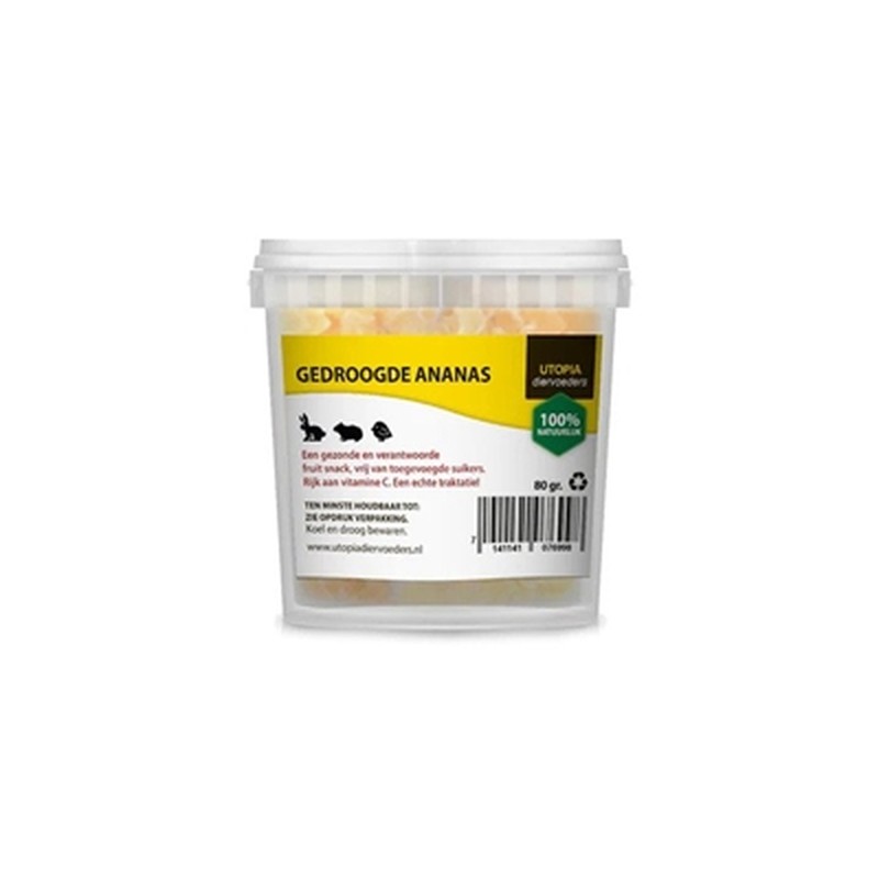 HuisdierXL VDM 410137 image derivative v1 Utopia Gedroogde Ananas - 80 g