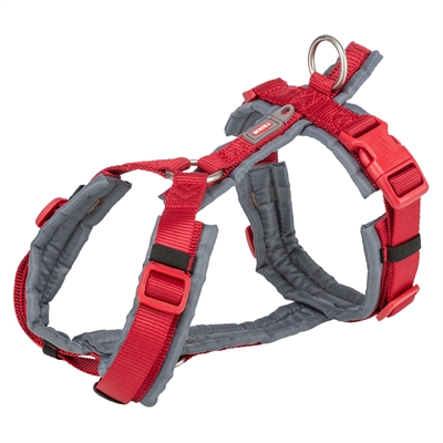 410364.jpg Trixie Hondentuig Premium Trekking Rood / Grijs - M-L 62-74 x 2,5 cm