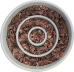 Trixie Voerbak Slowfeeding Keramiek Grijs / Blauw - 14 x 14 cm 450 ml