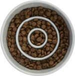 Trixie Voerbak Slowfeeding Keramiek Grijs / Blauw - 17 x 17 cm 900 ml