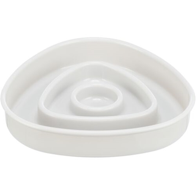 Trixie Voerbak Slowfeeding Kunststof / Tpr Grijs - 15 x 15 cm 350 ml