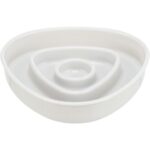 Trixie Voerbak Slowfeeding Kunststof / Tpr Grijs - 15 x 15 cm 350 ml