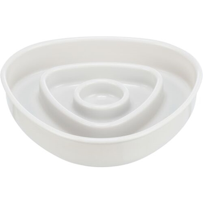 Trixie Voerbak Slowfeeding Kunststof / Tpr Grijs - 15 x 15 cm 350 ml