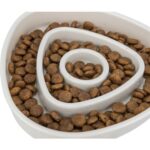 Trixie Voerbak Slowfeeding Kunststof / Tpr Grijs - 15 x 15 cm 350 ml