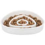 Trixie Voerbak Slowfeeding Kunststof / Tpr Grijs - 15 x 15 cm 350 ml