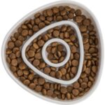 Trixie Voerbak Slowfeeding Kunststof / Tpr Grijs - 15 x 15 cm 350 ml