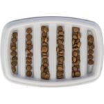 Trixie Voerbak Slowfeeding Kunststof / Tpr Grijs - 21 x 14 cm 250 ml