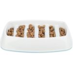 Trixie Voerbak Slowfeeding Kunststof / Tpr Grijs - 21 x 14 cm 250 ml