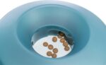 Trixie Slowfeeding Rocking Bowl Kunststof / Tpr Grijs / Blauw - 23 x 23 cm 500 ml