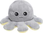 Trixie Octopus Omkeerbaar Pluche Grijs / Geel - 19 cm