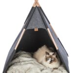 Trixie Schuilplaats Tipi Vilt Antraciet - 70 x 70 x 70 cm