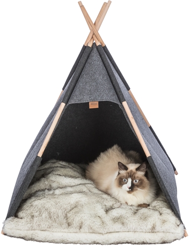 410486.jpg Trixie Schuilplaats Tipi Vilt Antraciet - 70 x 70 x 70 cm